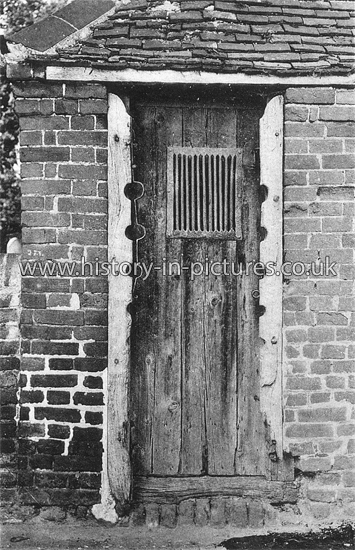 Cage with Whipping Post, Bradwell on Sea, Essex. c.1920